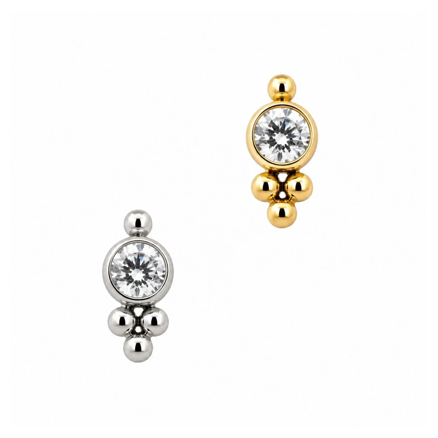 Threadless Earring Tops